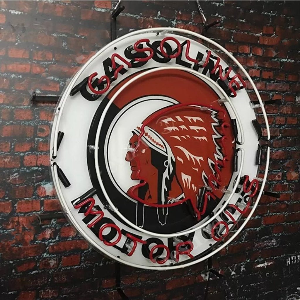 Indian Motor Oils Gasoline Neon Signs - motorcycle - accessories - iron - horse - accessories