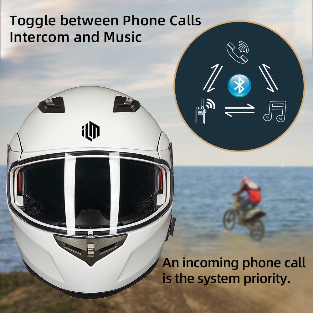 ILM Bluetooth Integrated Modular Flip up Full Face Motorcycle Helmet Model 953PRO - motorcycle - accessories - iron - horse - accessories
