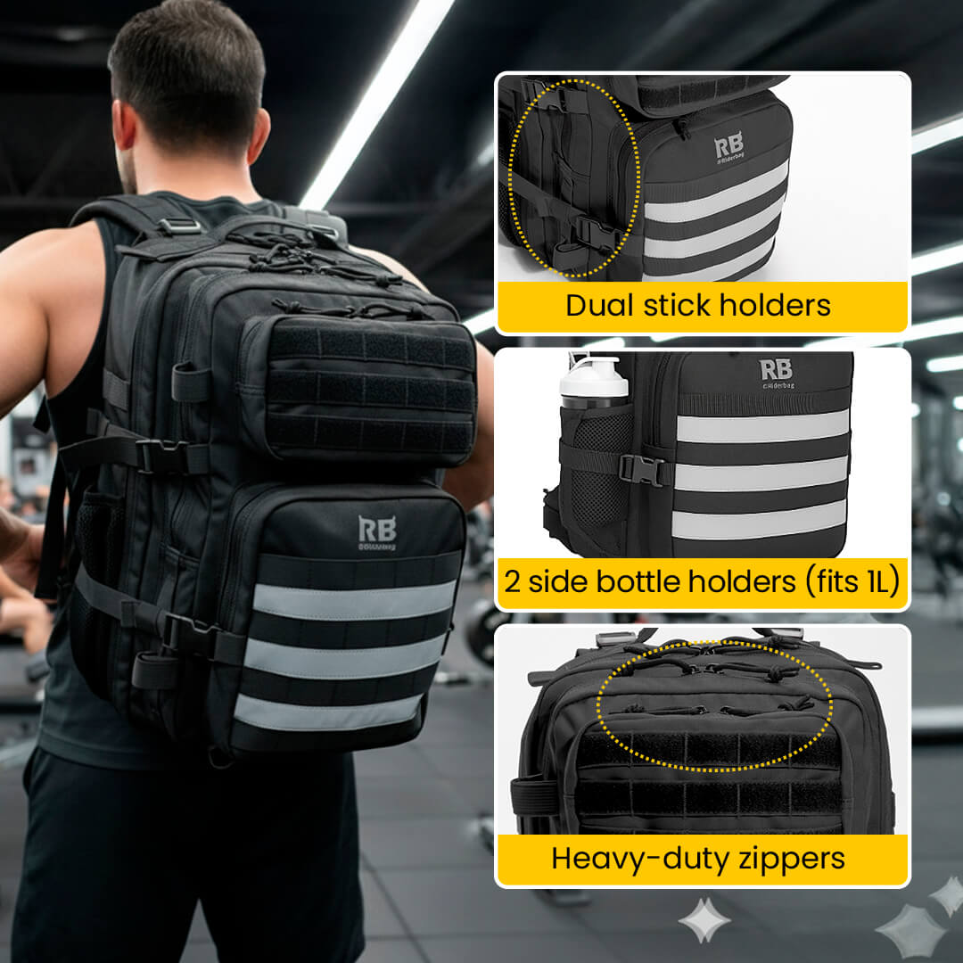 Riderbag Xtreme 45L Tactical Backpack - Black - motorcycle - accessories - iron - horse - accessories