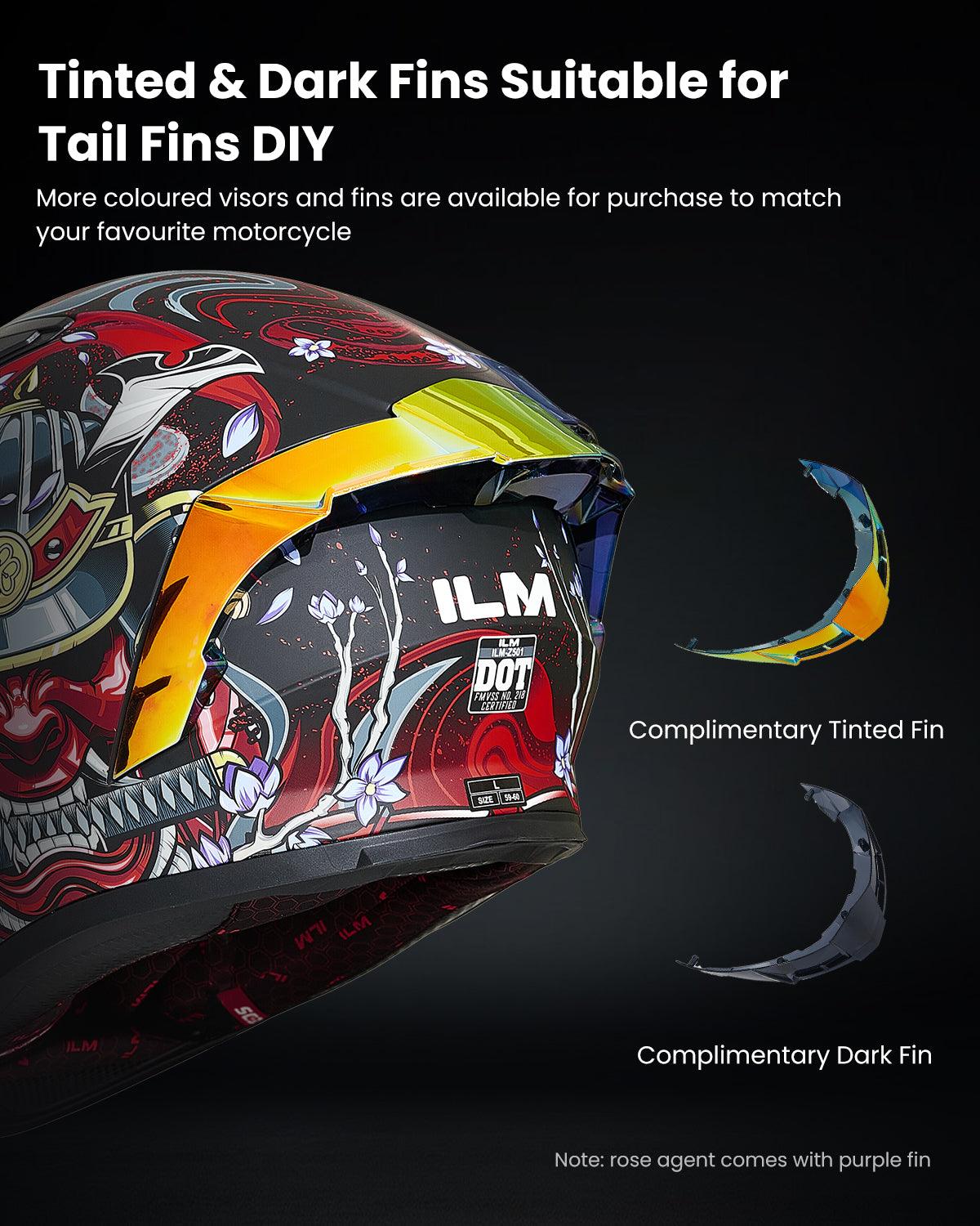 ILM Full Face Motorcycle Helmet Model Z501 - motorcycle - accessories - iron - horse - accessories