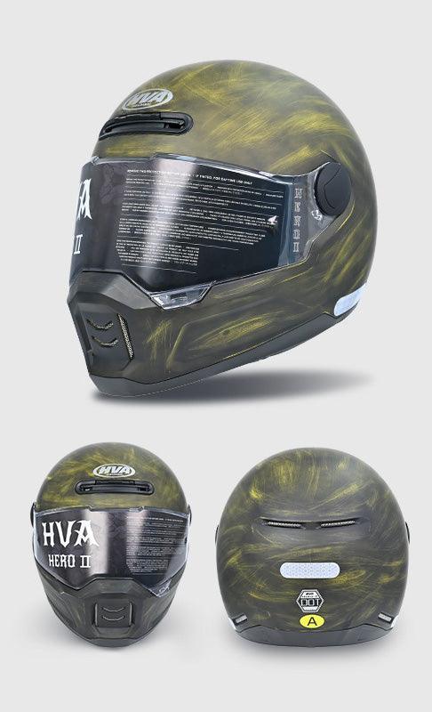 HVA™ Retro Full - Face Motorcycle Helmet - motorcycle - accessories - iron - horse - accessories